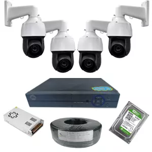 4 كاميرات مراقبة ptz زوم حتى 350متر ip 36x 2m