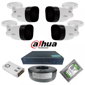 4 كاميرات مراقبة داهوا 2 ميجا