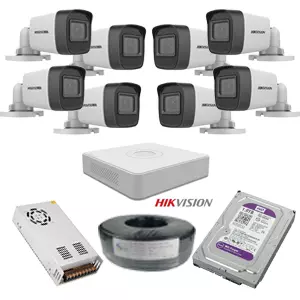 8 كاميرات مراقبة هيكفيجن 2 ميجا بالمشتملات