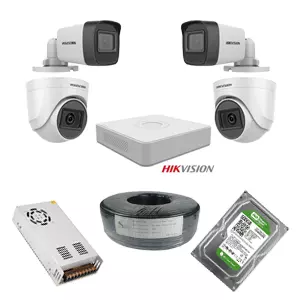 4 كاميرات مراقبة 5 ميجا هيكفيجن بالمشتملات