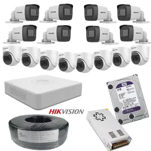 16 كاميرات مراقبة 5 ميجا هيكفيجن بالمشتملات