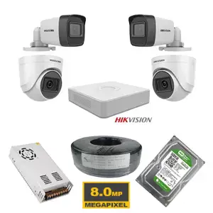 عرض 4 كاميرات مراقبة 8 ميجا هيك فيجن بالمشتملات